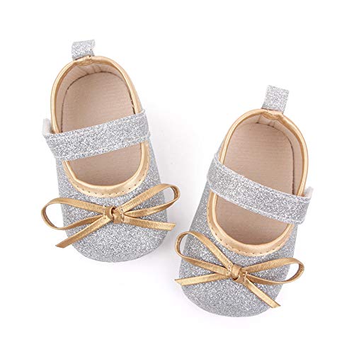 Toddler Baby Girls Princess Shoes Fine Bowknot Girls Flash Soft Walking First Baby Shoes Soft Shoes3