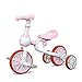 YGJT YGJT Triciclo Bebe Bicicleta Niño 1-4 Años Correpasillos de Equilibrio 3 en 1 Triciclos Bebes con Pedales con 4 Ruedas para Niños Regalos Originales Niña Cumpleaños (Rosa')