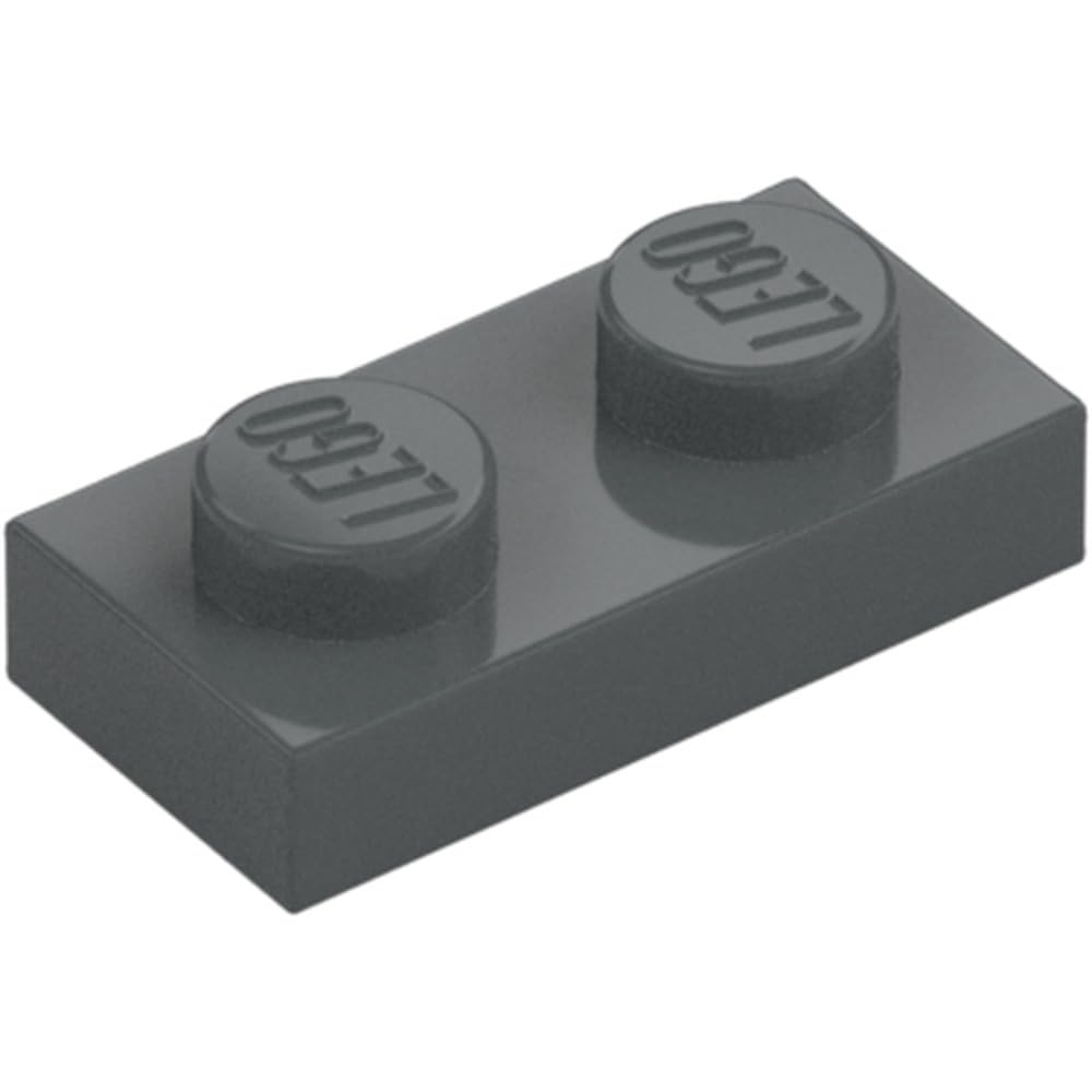 LEGO Plate 1 x 2, Part 3023, Building Brick Component (Dark Bluish Gray, 50, Bricks) โ image 1