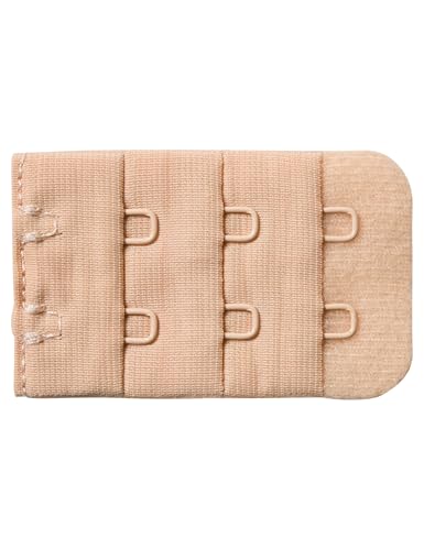 BeeDees Damen BH- Verlängerung im 3-er Pack Microfun V Nude One Size mit Innenseite aus Plüsch dreifach verstellbar Microfaser