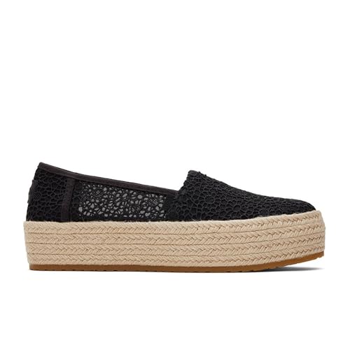 Image of TOMS Women's Valencia Denim Plaform Espadrille Flat Platform