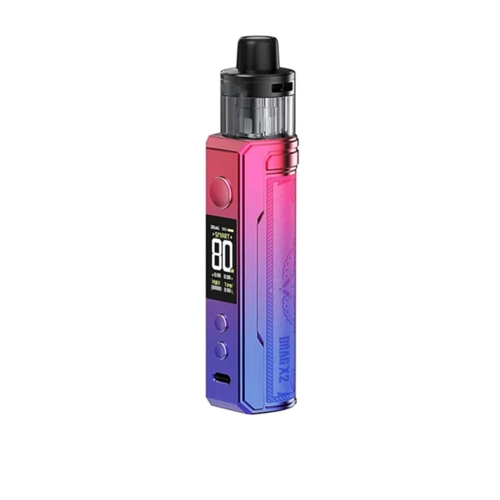 VOO**POO Drag X2 Kit Uscita 80 W con cartuccia Pod PnP X da 5 ML adatta per supporto vaporizzatore per sigaretta elettronica bobina PnP X 18650 (non incluso) - Senza nicotina