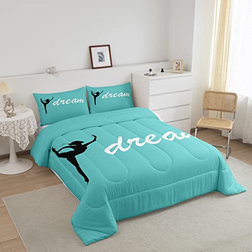 Image of Feelyou Gymnastics Comforter Set Full Size Bedding Set for Women
