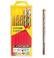 Saxton - Set di 5 punte da trapano per piastrelle, ceramica, porcellana, granito, marmo, muratura, vetro, ecc