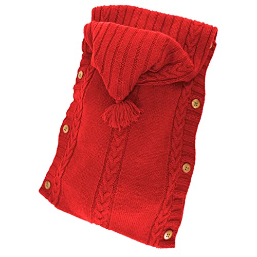 Image of XMWEALTHY Newborn Baby Wrap Swaddle Blanket Knit Wrap Blanket Bag Receiving Blankets Stroller Wrap for Baby Red 0-6 Month