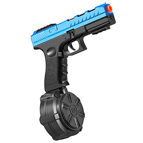 Electric Splatter Gel Ball Blaster Orby Soft Bullet Gun Toy Orbi Water Foam Pellet Bead Ball Gun Automatic Gun Drum Mag,Splatterball Backyard Game For Kid Boy Adultt(Sky-Blue) #TOP7