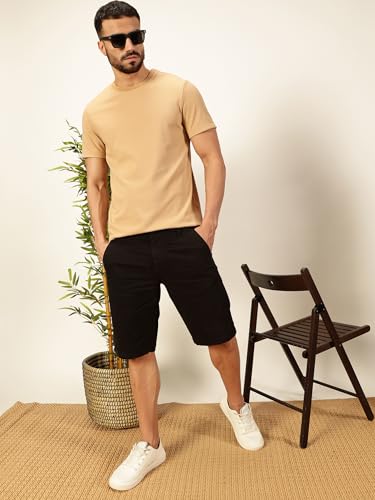 Image of Thomas Scott Men's | Solid | Half Sleeve | Slim Fit | Poly Blend | Crew Collar | Casual Tshirt