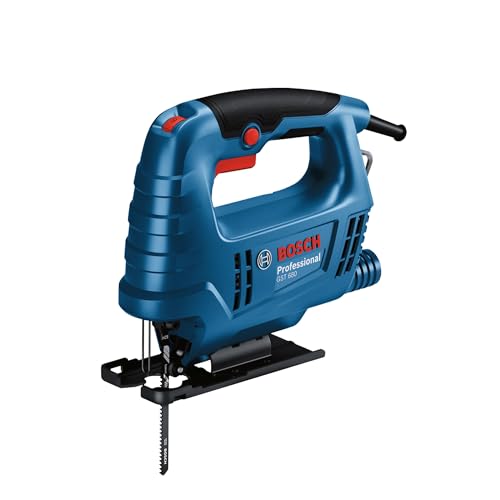 BOSCH GST 680 Corded Electric Jigsaw | 500W Motor | Stroke rate at No Load- 800-3100 spm | Cutting Depth 68mm | Lightweight & Portable | 1 Wood Blade & 1 Allen Key Included| 1 Yr Warranty