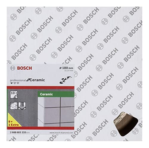 Bosch 10x Diamanttrennscheibe Standard for Ceramic (für Stein, Keramik, Fliesen, Marmor, Ø 180 x 22,23 x 1,6 x 7 mm… – Ansicht 2