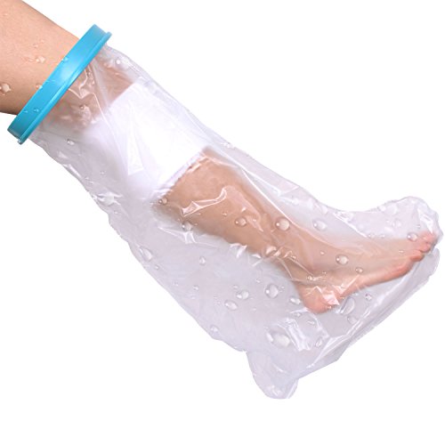 Gifferly ギブスカバー 防水シャワーカバー 風呂 入浴 骨折 足 患部防水グッズ 繰り返し使える 包帯やギブスのままシャワーＯＫ 大人の足用