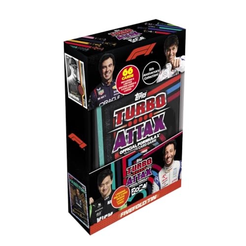 2024 Topps Turbo Attax Formula 1 Cards - Fivefold Mega Tin (60 Cards + 6 LE)