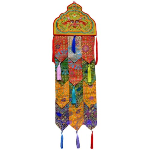 Drapeau Bouddhiste Tibétain de 80 cm pour Décoration de Monastère