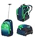 3 Teile Set Trolley Elephant Hero Signature Schultrolley Schulranzen Trolly Sporttasche Mäppchen 12800 (Cube Green (Grün))