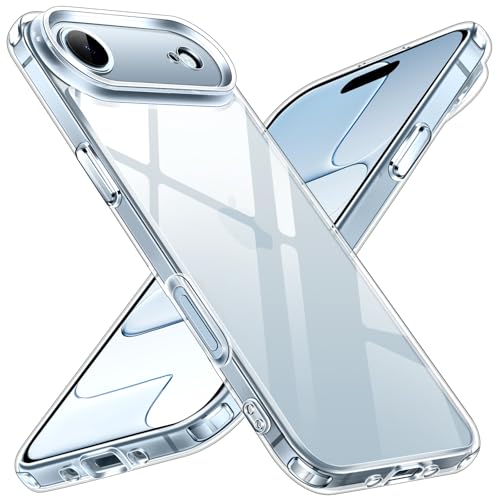 ivoler Funda HD Clara Anti-Amarilleo para iPhone Air, [Protección Grado Militar] Carcasa Bumper Teléfono Antigolpes Transparente Delgado Antiarañazos Duro PC Respaldo Case