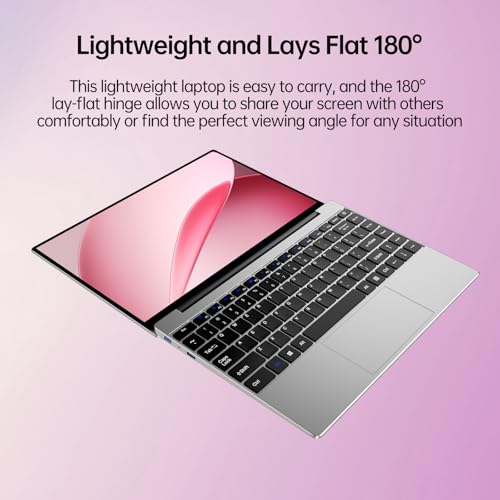 Image of 2026 14'' Laptop Compatible with Windows 11, i3-6100U Processor, 8GB RAM, 256GB SSD, 32GB+2TB Expandable, 1080p FHD IPS Display, USB3.2 Gen1, WiFi5, Bluetooth5, Mini-HDMI, TF Card Slot, Silver