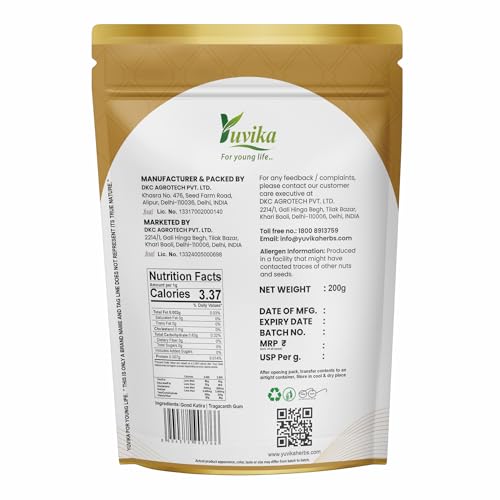 Image of YUVIKA Gond Katira - Tragacanth Gum 200 Grams