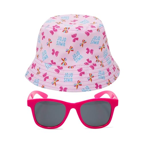 Nickelodeon Girls’ JoJo Siwa Bucket Hat – Reversible Sun Hat (Ages: 3-6) With Sunglasses