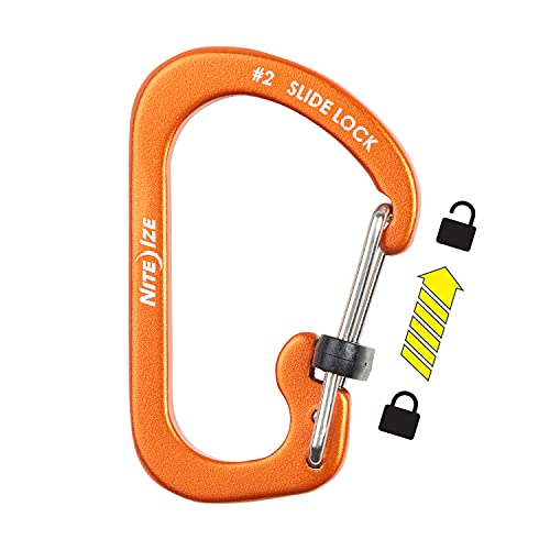 Nite Ize Csla2-19-R6 Slidelock Carabiner, Size #2, Orange #TOP1