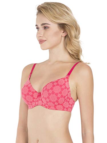 Image of Jockey 1245 Women's Under-Wired Padded Super Combed Cotton Elastane Stretch Multiway Styling T-Shirt Bra with Detachable Straps (Colors & Prints May Vary)