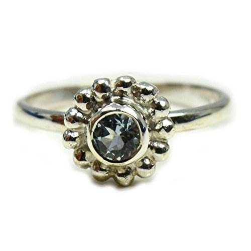 Argent 925 Argent Ronde - Bague anneau en argent véritable pour femme et homme
