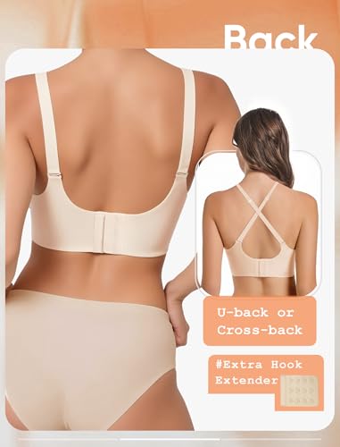 Image of Wireless Bras for Women No Underwire Seamless Buttery Bralettes Smoothing Women's Bras Full Coverage Shapedly Bra