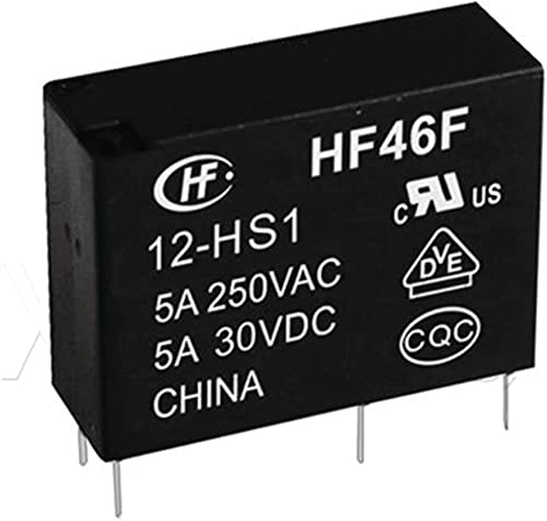 Relais HF46F-24-HS1 commutateur miniature 4 broches 5A DIP4 lot de 10
