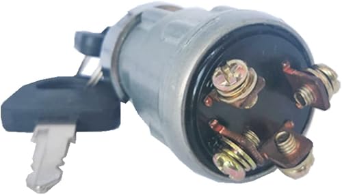 Vista 8 de Interruptor de arranque de encendido con 3 posiciones, 3 terminales de conexión, 2 llaves de repuesto para automóvil, moto, tractor, carretilla