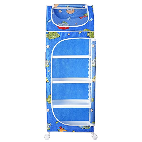 Image of Little One's | 5 Plastic Shelves Baby Wardrobe /Toy Organizer | Aquatic Blue | TB5 /FB