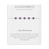 Philip Jones June Birthstone Bracelet Created with Alexandrite Zircondia® Crystals