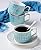 Jusalpha Porcelain Tea Set-Service of 4- Modern Elegant Mint Green Tea Cup and Saucer Set-Coffee Cup Set with Saucer and Spoon,TCS15 (4) (Blue)
