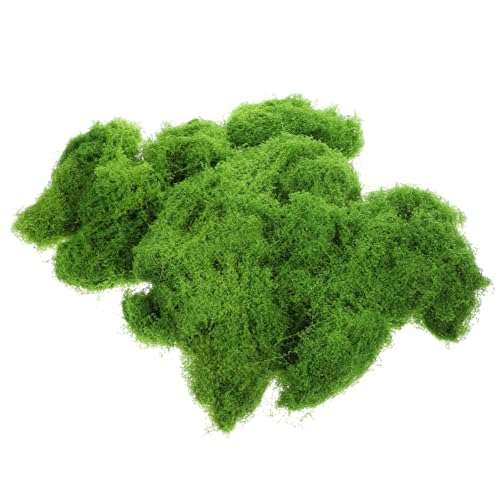 Yardwe Moss Preserved Moss for Potted Plants Craft Decorative Moss Filler Faux Moss Fairy Garden Artificial Terrariums Decoration Florist Easter Table Decor 200g Light Green