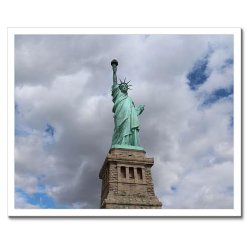 Poster Statue de la Liberté cadre noir tableau New York mural 50x40 N° H10350M