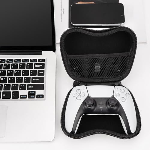 Linkidea Funda para Controlador Duro Compatible con Sony PlayStation 5 DualSense, PS4 DualShock 4, PS3 Dualshock 3, Bolsa de Almacenamiento de Accesorios para Juegos (Negro) - imagen 6