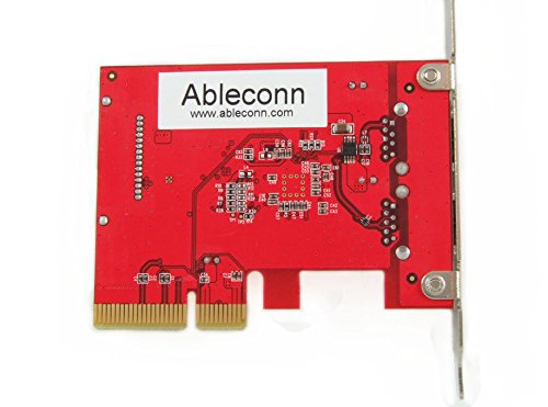 Ableconn PUSB31P2A USB 3.1 Gen 2 (10 Gbps) 2-Port Type-A PCI Express (PCIe) x4 Host Adapter Card