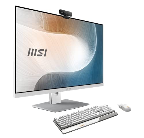 Image of MSI Modern AM271P AIO Desktop, 27 inch FHD IPS-Grade LED, Intel Core i7-1165G7, 16GB Memory, 512GB SSD, WiFi 6, BT 5.1, White, Windows 10 Home (11M-055US)