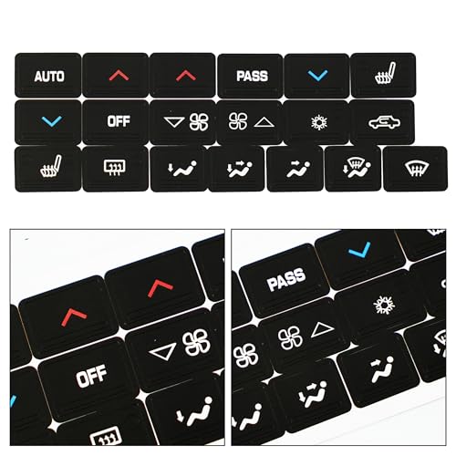 Image of Car Repair Decals Sticker fit for Buick Lacrosse 2005 2006 2007 2008 2009 Button Repair Decal Sticker Premium Vinyl Fix Ruined Button Steering A /C Radio Stickers Set Kits Repair Kit Control