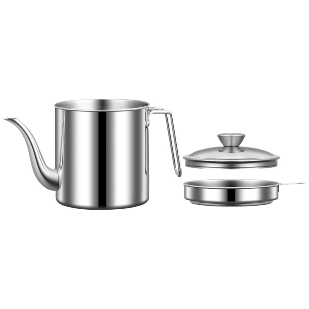 BESPORTBLE Contenitore per Condimenti in Acciaio 18L con Filtro Integrato Erogatore Multifunzione per Oli e Condimenti Design Compatto e Manico Ergonomico per Uso Quotidiano in Cucina