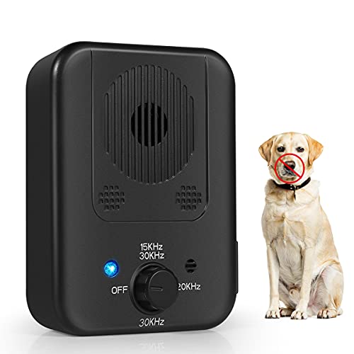 Anti Barking Device, 2-in-1 Bark Control Device and Dog Training, Ultrasonic Dog Barking Deterrent, Waterproof Bark Box, Effective and Safe Sonic Barking Control Devices for Outdoor (Max 50 Feet)