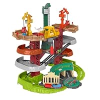 Thomas & Friends Multi-Level Toy Track Set, Trains & Cranes Super Tower, 2.5 Ft Tall with 3 Characters for Preschool Kids Ages 3+ Years (Amazon Exclusive)