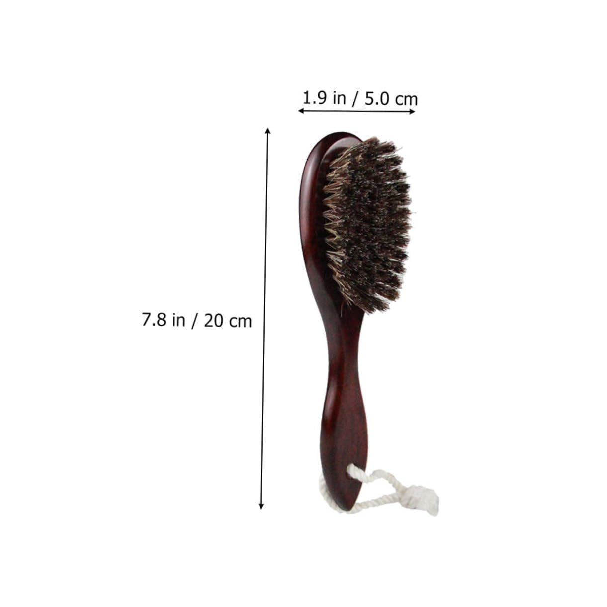 FOMIYES Beard Cleaning Brush Wool Mustache Brush Men's Shaving Tool Curved Wood Handle Soft Shampoo Moisturizer Applicator Dark Red
