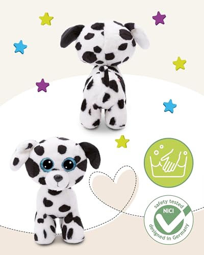 NICI Kuscheltier GLUBSCHIS Dalmatiner Dottino 15cm weiß - Stofftier aus weichem Plüsch, niedliches Plüschtier zum Kuscheln und Spielen, für Kinder & Erwachsene, tolle Geschenkidee - 49696
