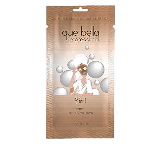 Que Bella 2-in-1 Coffee Scrub & Mud Mask 0.5oz, pack of 1