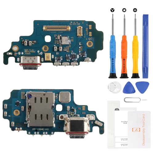 Charging Port Replacement for Samsung Galaxy S21 Ultra USB Type-C Charging Port Flex Cable Replacement with Tools - Compatible with SM-G998U SM-G998U1 All Models (Dock Connector Board Repair Kit)
