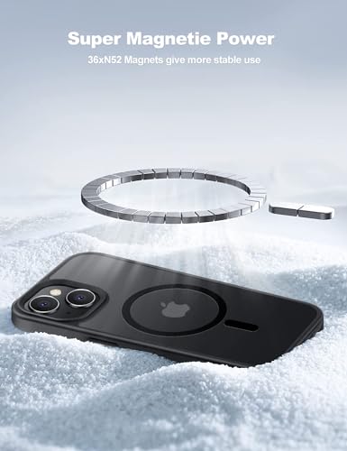 Tigowos IPHONE 15 Case Fits Magsafe 10Ft Drop Resistant Matte Skin Feeling Back Cover Shockproof Slim Fit thumb #5