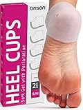Heel Cushion Sleeve Protectors - Foot Care Socks Reduce Pain from Plantar Fasciitis Achilles Tendonitis - Cracked Sole Heel Pain & Spur