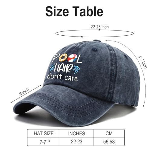 Gorra de béisbol azul desgastada ajustable de algodón miniatura 2