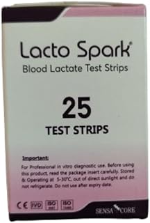 B-Arm Lactospark Blood Lactate 25 Test Strips,Lactate Test Strips For Accurate Blood Lactate Tests|Use Only With Lactospark Lactate Meter(1 Pack Of 25 Strips)
