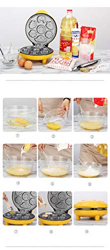 Waffeleisen Belgische Waffel,220V Haushaltsautomatische Kuchenmaschine Cartoon Mini Kinderbrotmaschine Doppelseitige… – Bild 7