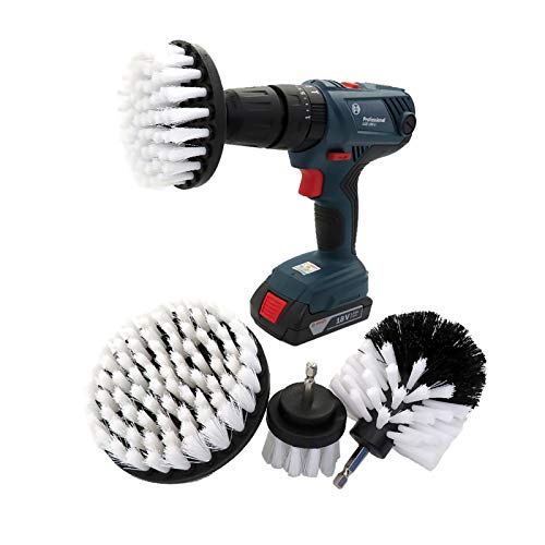 Drillbrush Auto Soft White Drill Brush - Car Wash Kit - Auto-Reinigungs-Zubehör - Felgenreiniger Bürste - Fahrzeugpflege Kit Grout