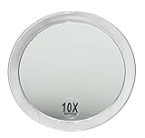Runder Kosmetex Kosmetik-Spiegel Ø15cm mit verschiedenen Vergrößerung und Saugnäpfen, 10-fach